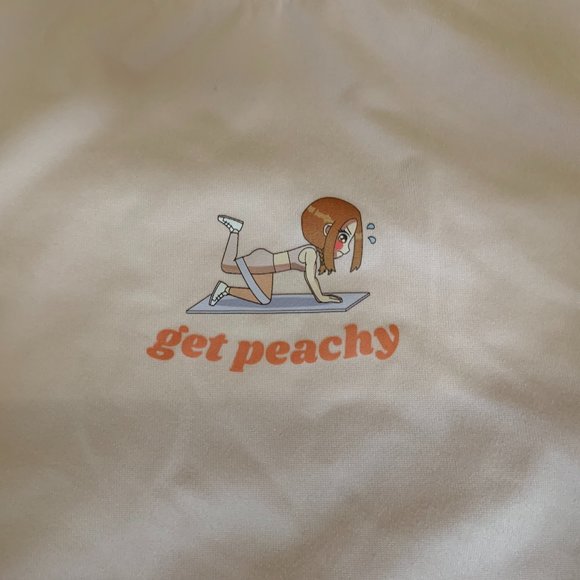 CHLOE TING CROP "GET PEACHY" TEE - Picture 2 of 4